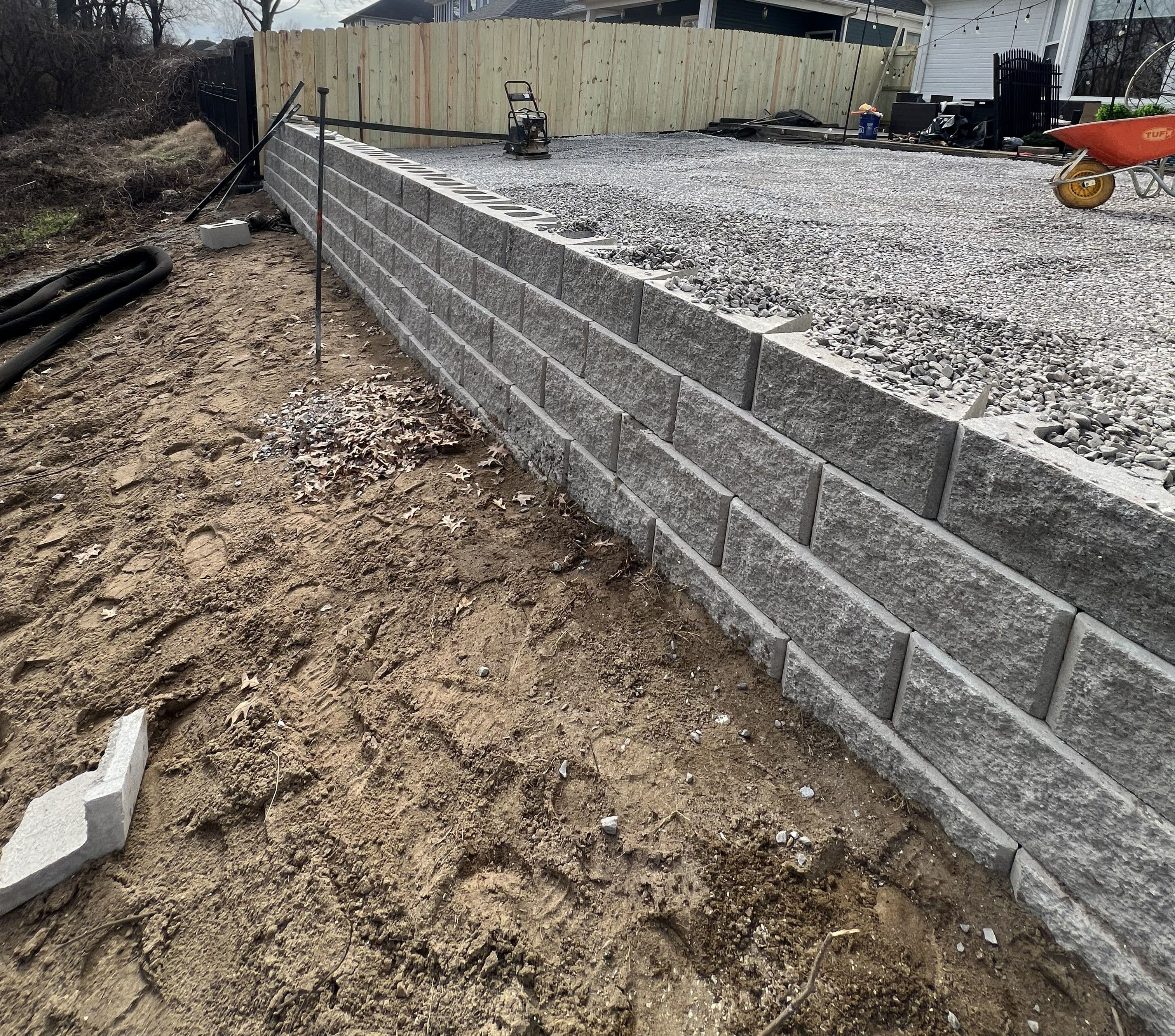 Retaining Wall Construction image