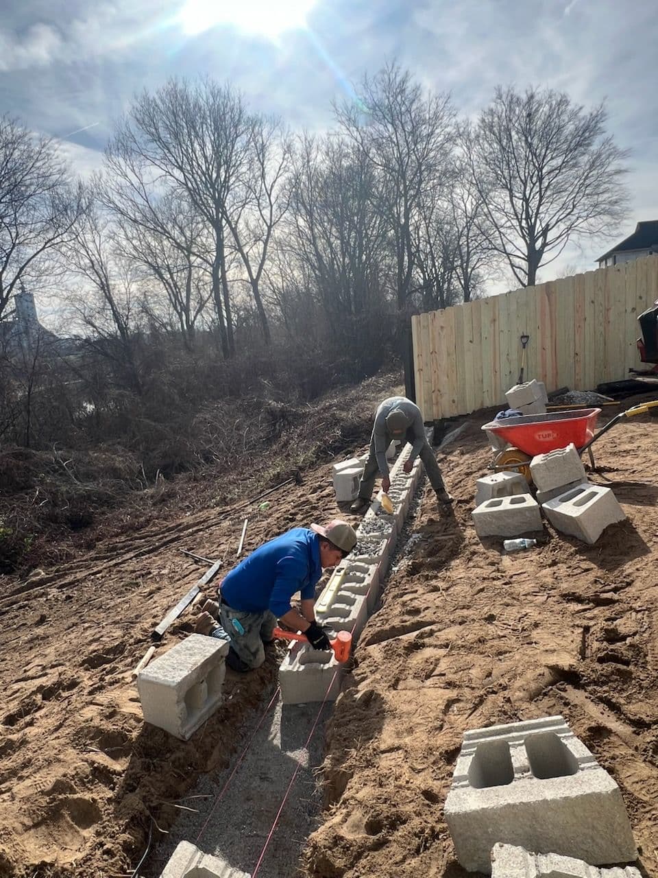 Block Retaining Wall Project at Mud Island Memphis image
