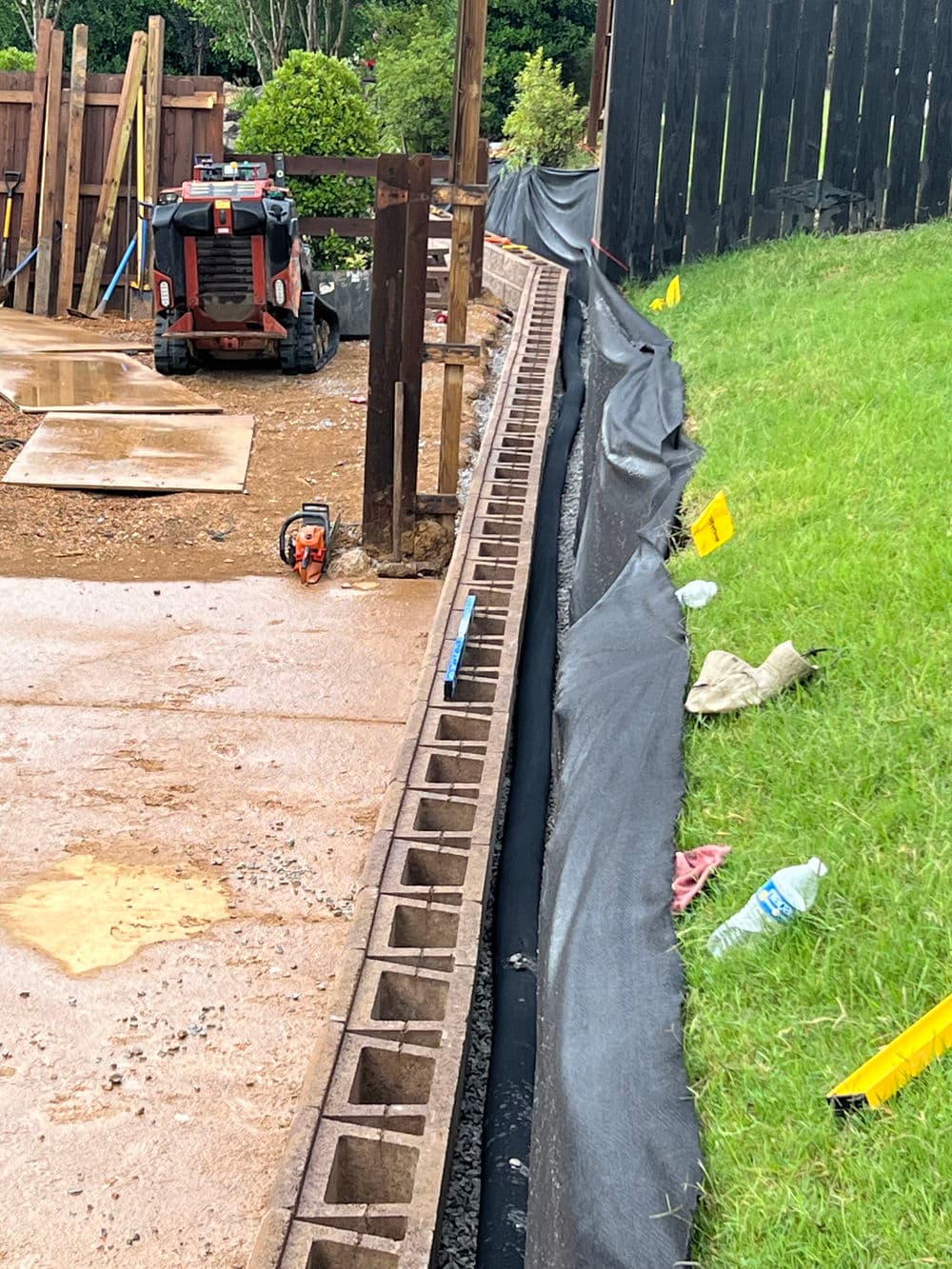 Gallery photos for Block Retaining Wall Installation – Lakeland TN: Image #2