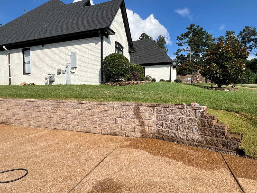 Gallery photos for Block Retaining Wall Installation – Lakeland TN: Image #7